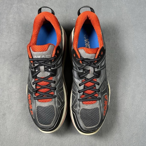 Hoka One One Stinson 3 ATR Mens Size 12.5 Trail Running Shoes Gray Orange main image 7